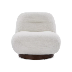 Pence - Bouclé Fabric Upholstered Swivel Chair