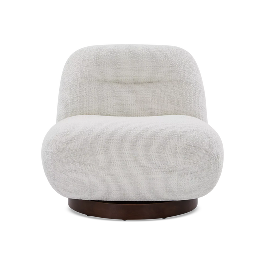 Pence - Fauteuil pivotant en tissu bouclé