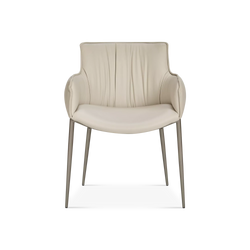 Rhonda - Chaise de salle à manger en cuir par Cattelan Italia