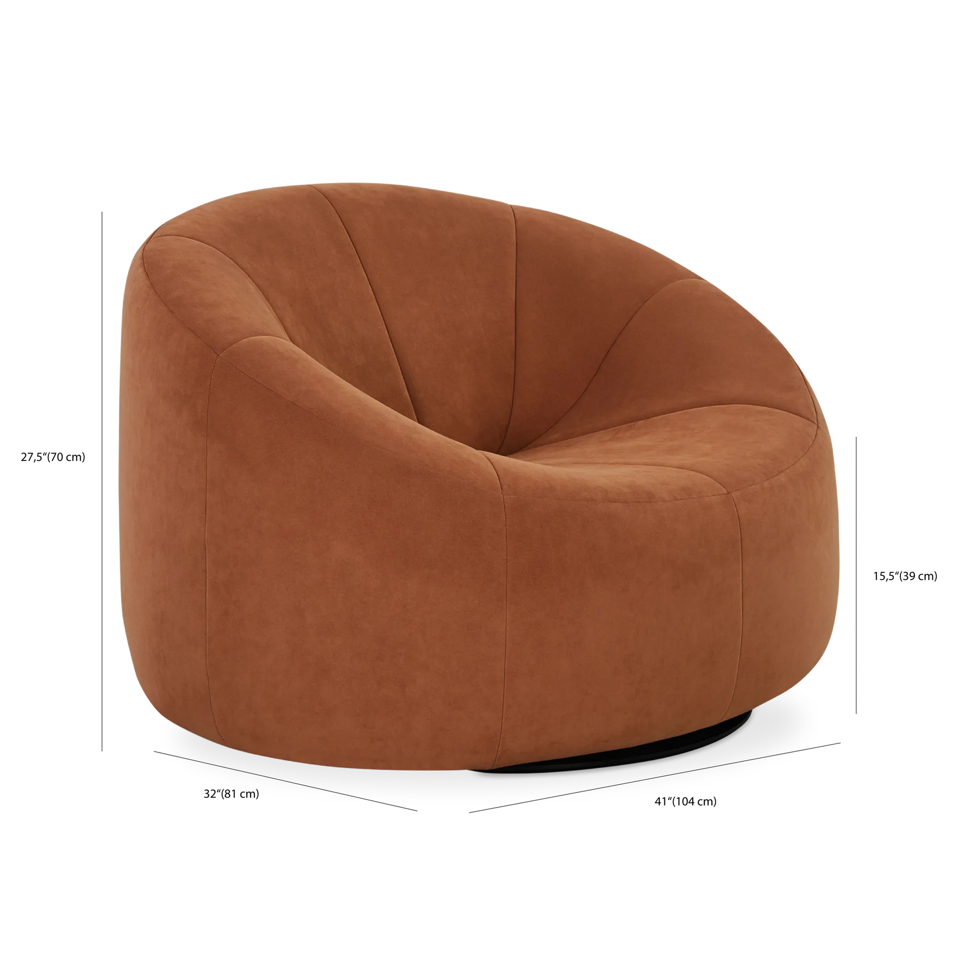 Ligne Roset Pumpkin ダークブラウン 円形オットマン Pumpkin, Armchair by Ligne Roset | Maison Corbeil – Must Société