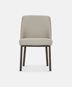 Eva - Faux Leather and Wood Dining Chair by Trica