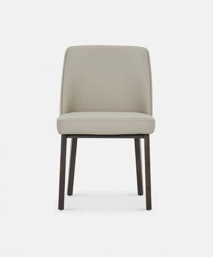Eva - Faux Leather and Wood Dining Chair by Trica