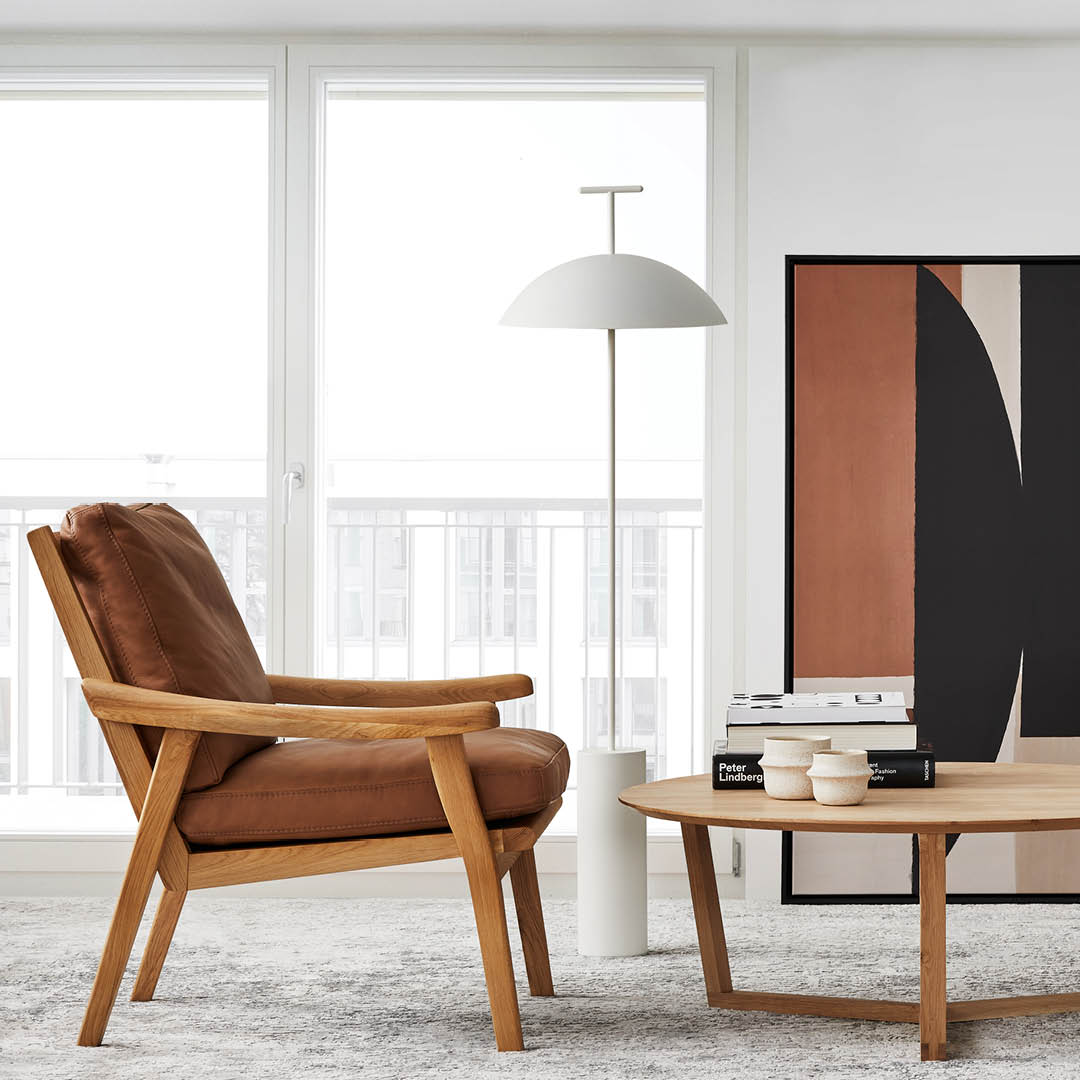 Podium - Fauteuil en chêne naturel par Furninova