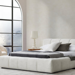 Fiona - Bouclé Fabric Upholstered Bed