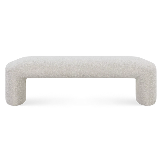 Shaun - Banc rembourré en tissu bouclé