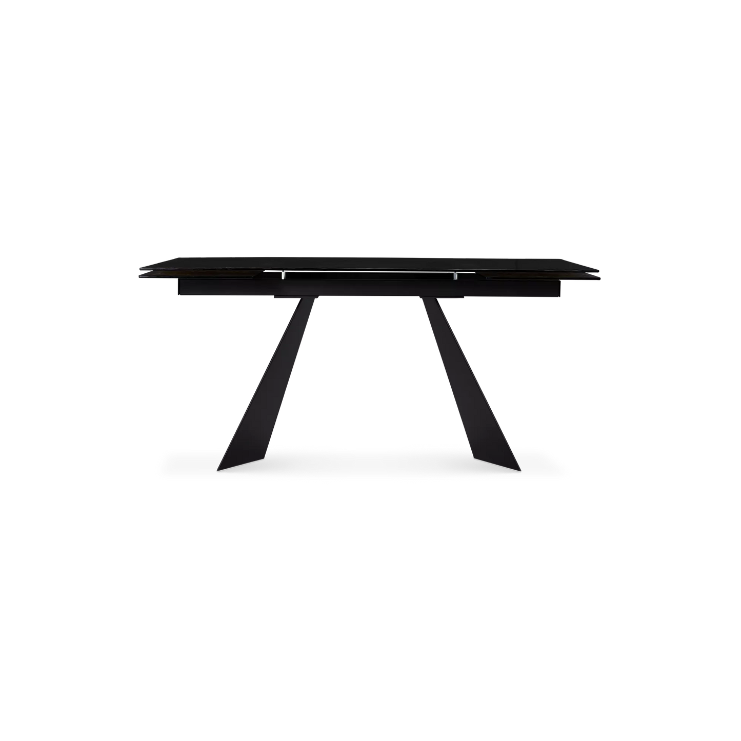 Waters - Extendable Hammered Glass Top Dining Table