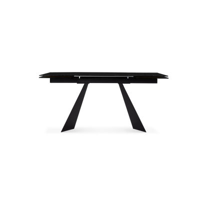 Waters - Extendable Hammered Glass Top Dining Table