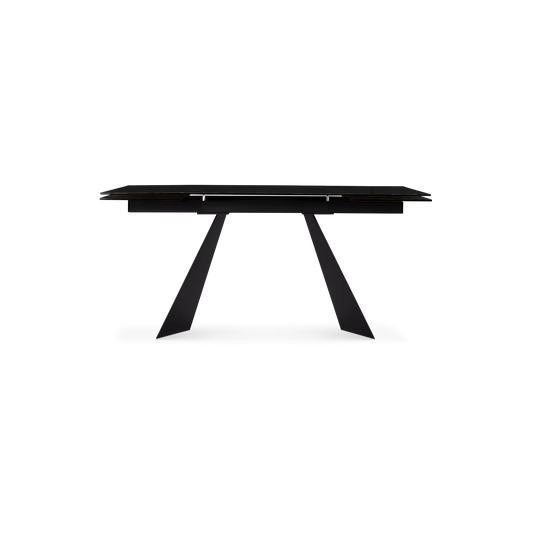 Waters - Extendable Hammered Glass Top Dining Table