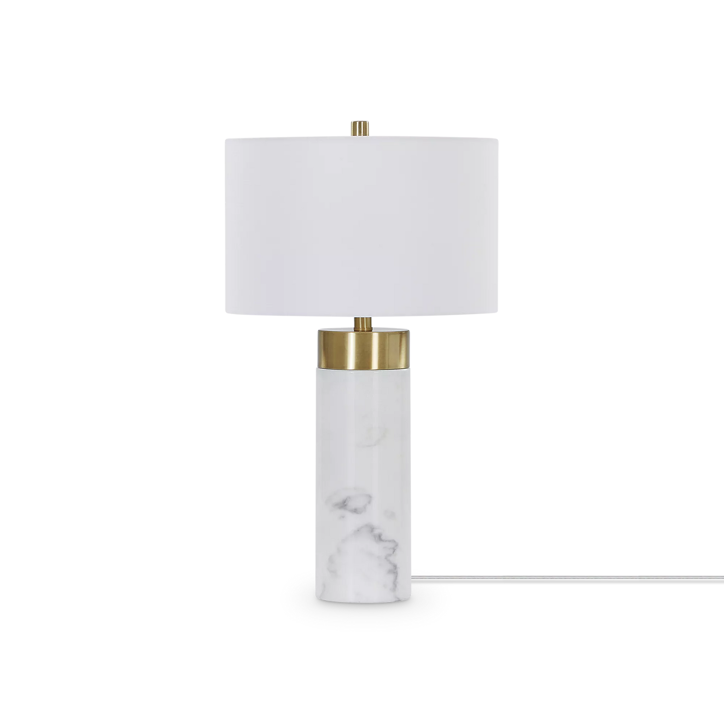 Jocelyn - Lampe de table en marbre blanc
