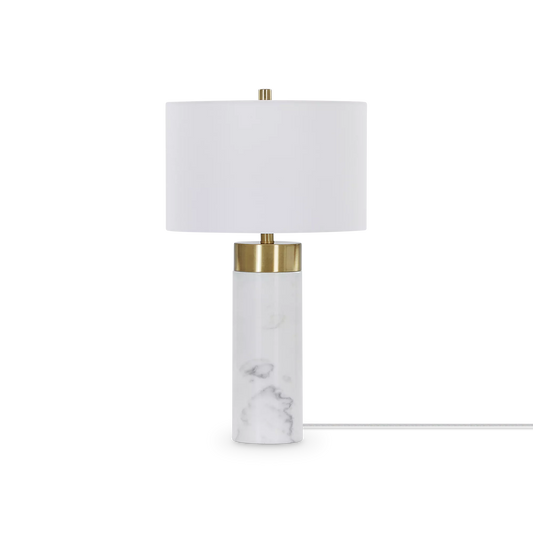 Jocelyn - Lampe de table en marbre blanc