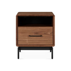Linq - Walnut Wood Nightstand by BDI