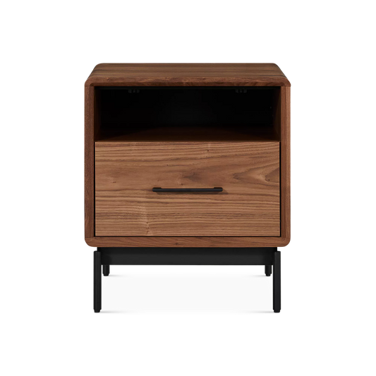 Linq - Walnut Wood Nightstand by BDI