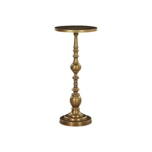 Calhoun - Antique Brass Pedestal Table by Four Hands