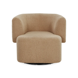 Tybalt - Fauteuil pivotant en imitation de peau de mouton par Four Hands
