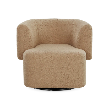 Tybalt - Fauteuil pivotant en imitation de peau de mouton par Four Hands