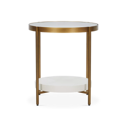 Gia - Brass and Glass Side Table