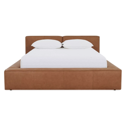 Slova - Lit plateforme avec revêtement en cuir
