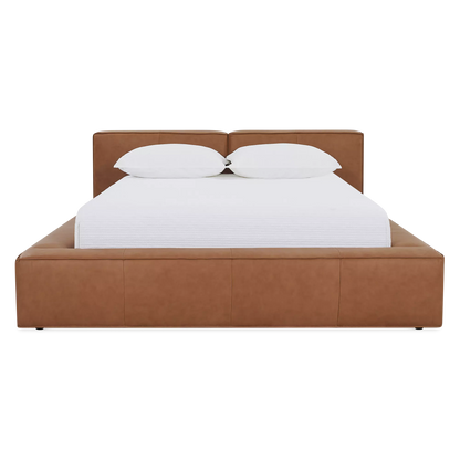 Slova - Lit plateforme avec revêtement en cuir