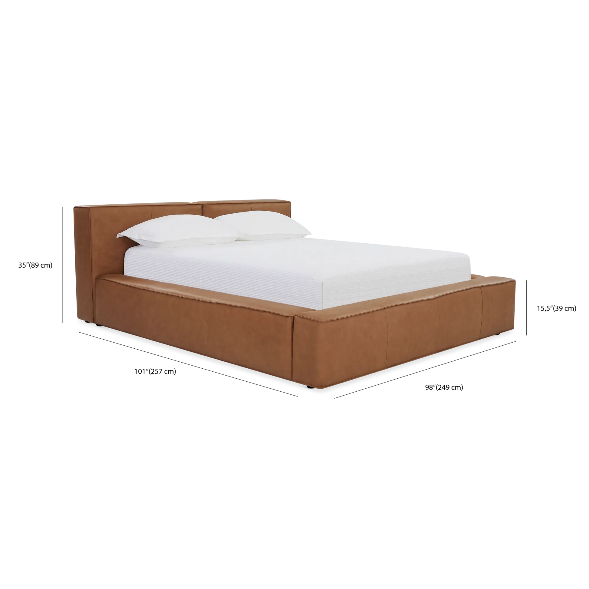 Slova, Leather Platform Bed | Maison Corbeil – Must Société