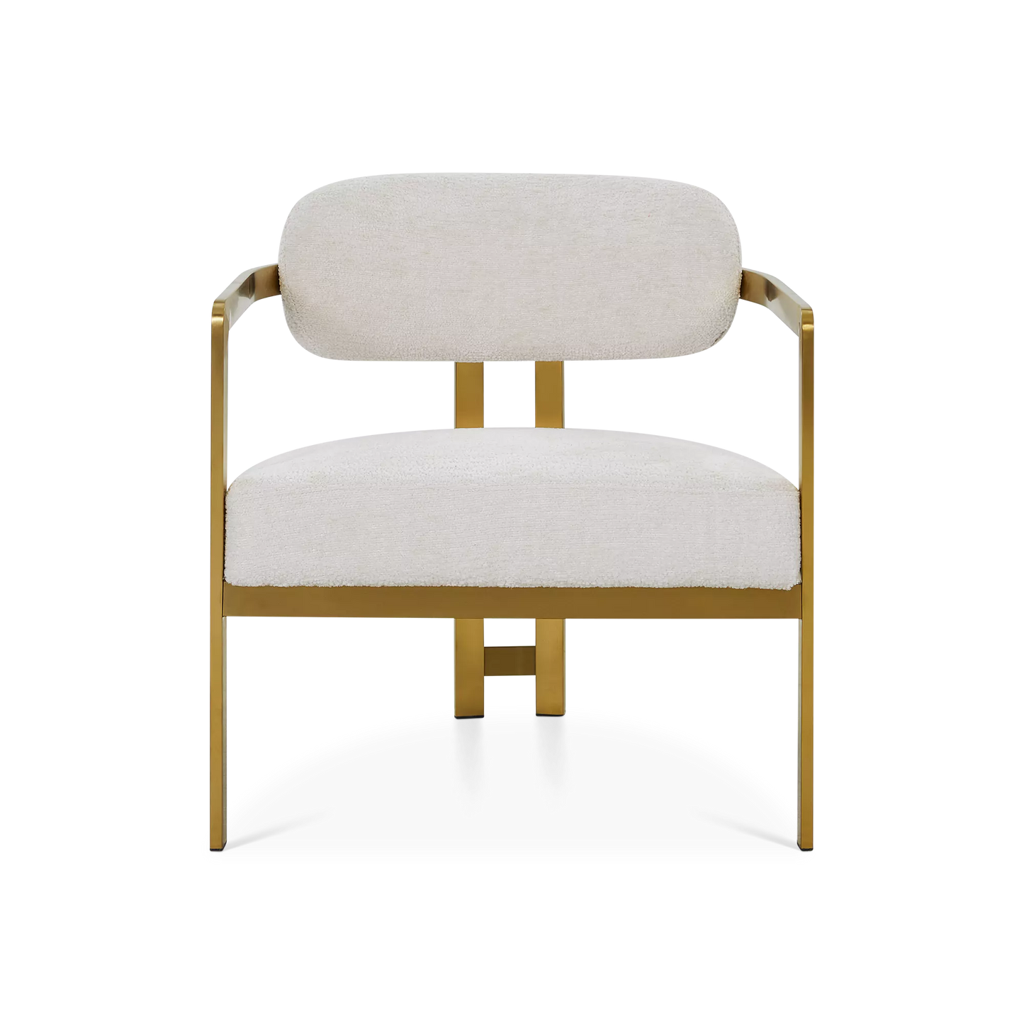 Lipa - Fabric-Upholstered and Brushed Brass Armchair