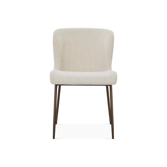 Glam - Chaise de salle à manger en tissu bouclé