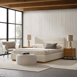 Plinth - Lit morderne en tissu bouclé