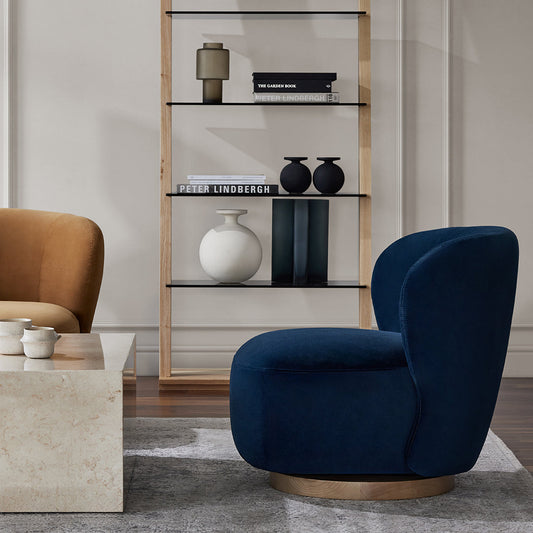 Sesame - Fauteuil pivotant en velours