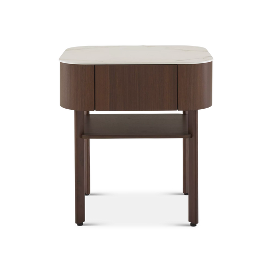 Parabole - Table de chevet en noyer par Ligne Roset