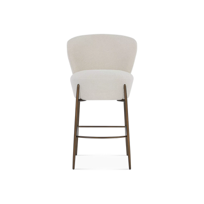 Orbit - Tabouret de comptoir en tissu bouclé