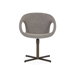 Carry - Chaise pivotante en tissu bouclé