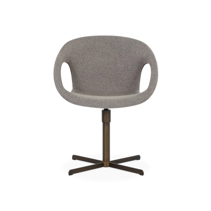 Carry - Chaise pivotante en tissu bouclé
