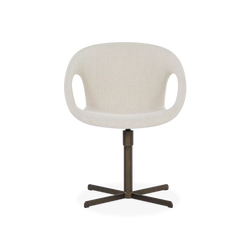 Carry - Chaise pivotante en tissu bouclé