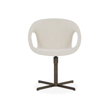 Carry - Chaise pivotante en tissu bouclé