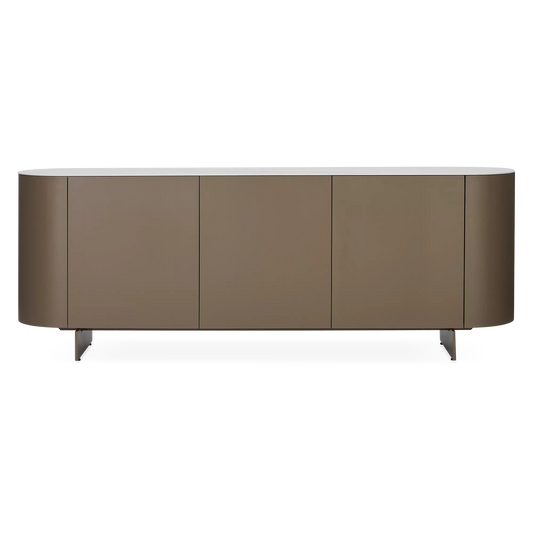 Raundo - Buffet en métal avec plateau en céramique