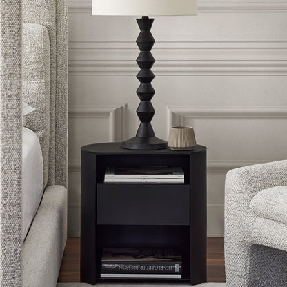 Bean - Nightstand with Glass Top