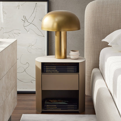 Bean - Nightstand with Glass Top