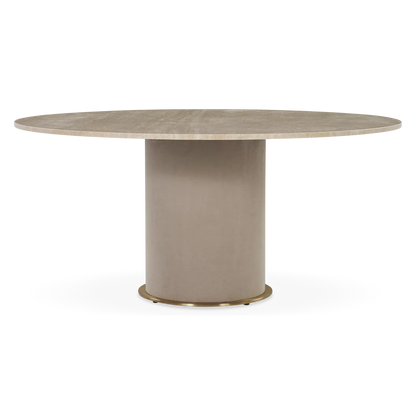 Dhirwa - Table de salle à manger en travertin