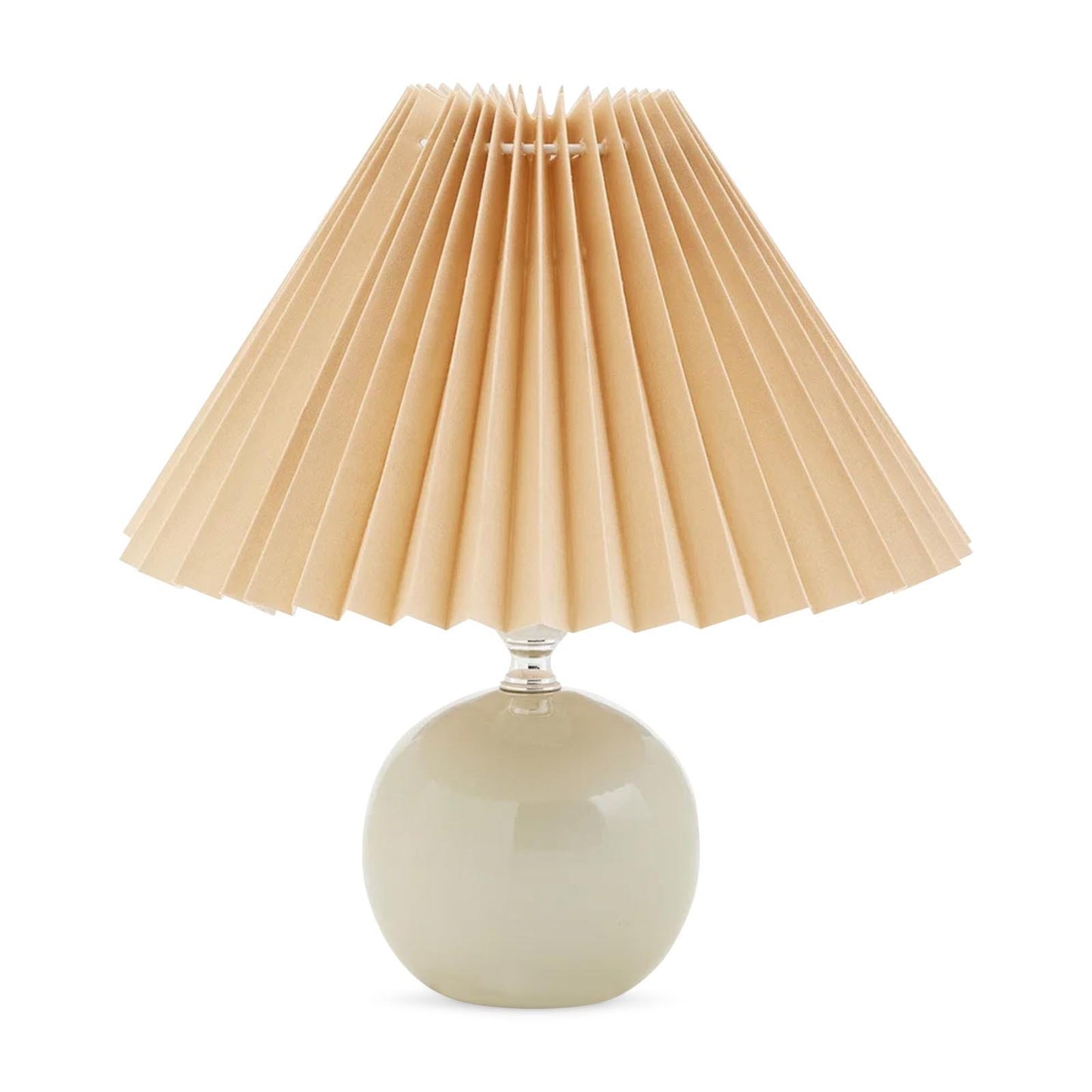 Elegant White Table Lamp With Gold Accents And Pleated Shade, Table Lamp, Desk Lamp, Bedroom Lamp PNG Transparent Image And Clipart For Free Download