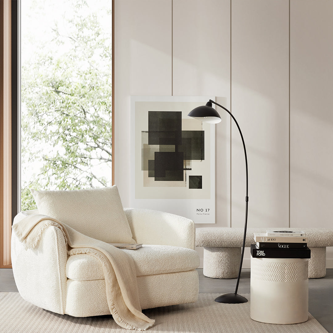 Nest - Velvety Fabric Upholstered swivel Chair