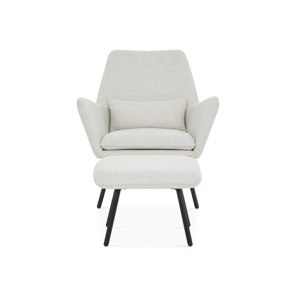 Fauteuil Danny avec pouf