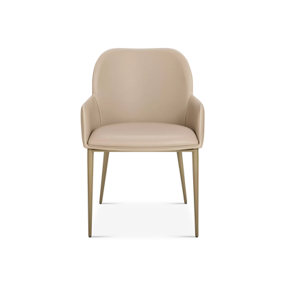 Medea - Chaise de salle à manger en cuir avec bras par Gamma