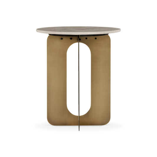 Orlo - Marble and Brass Side Table