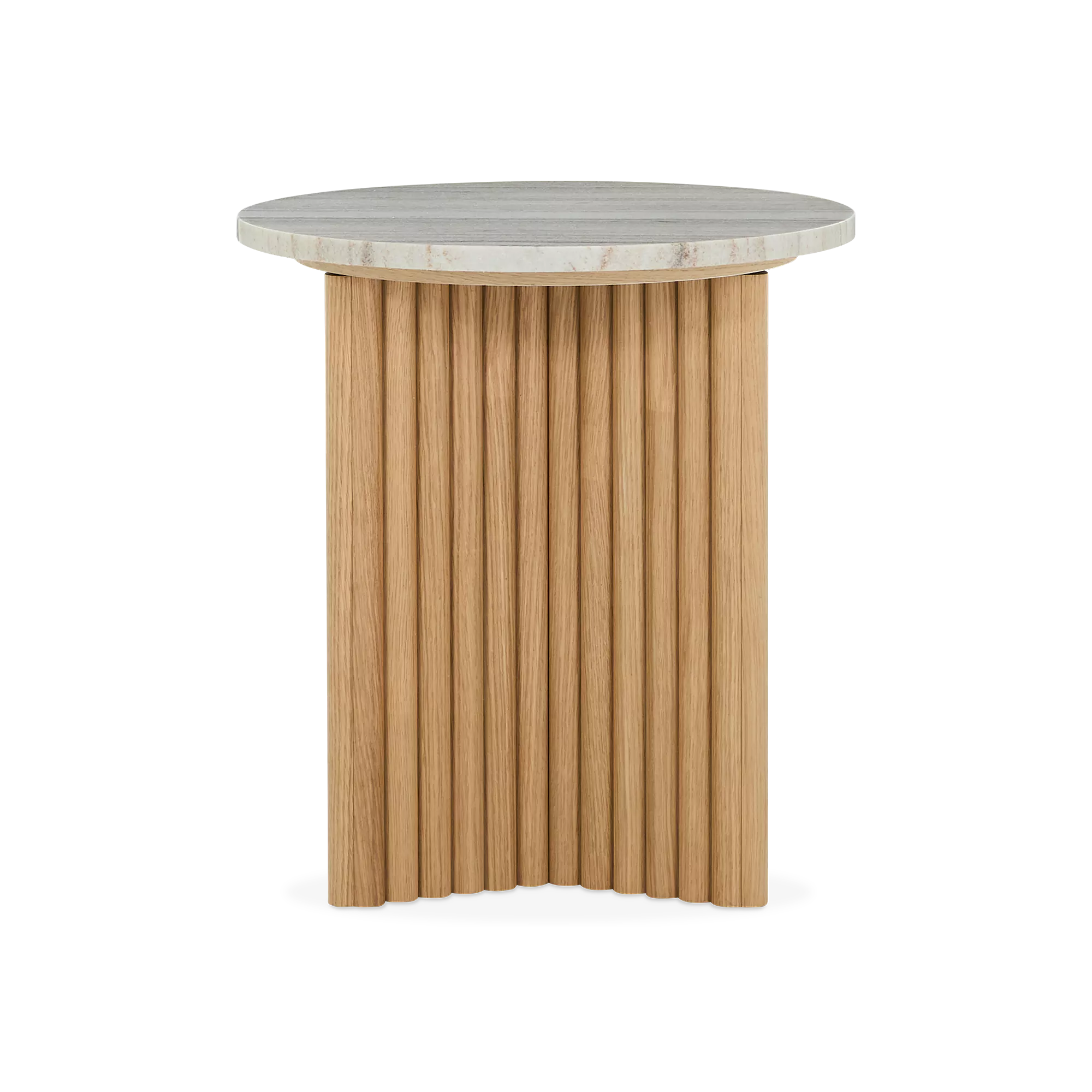 Rhode, table d’appoint en céramique et chêne naturel | MUST – Must Société