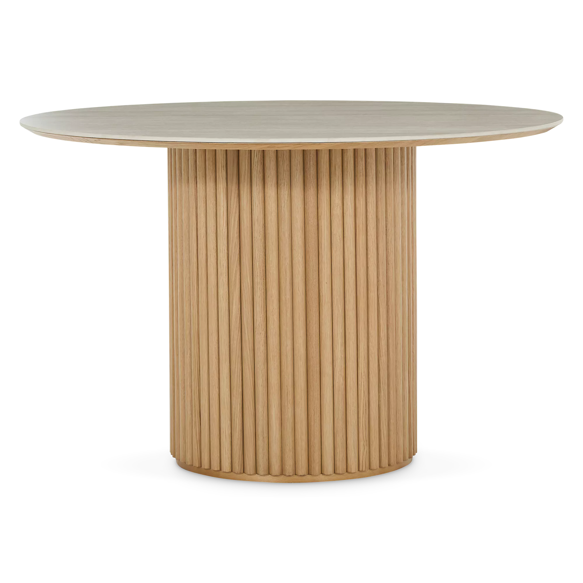 Rhode, Round Oak Veneer and Ceramic Table | MUST – Must Société