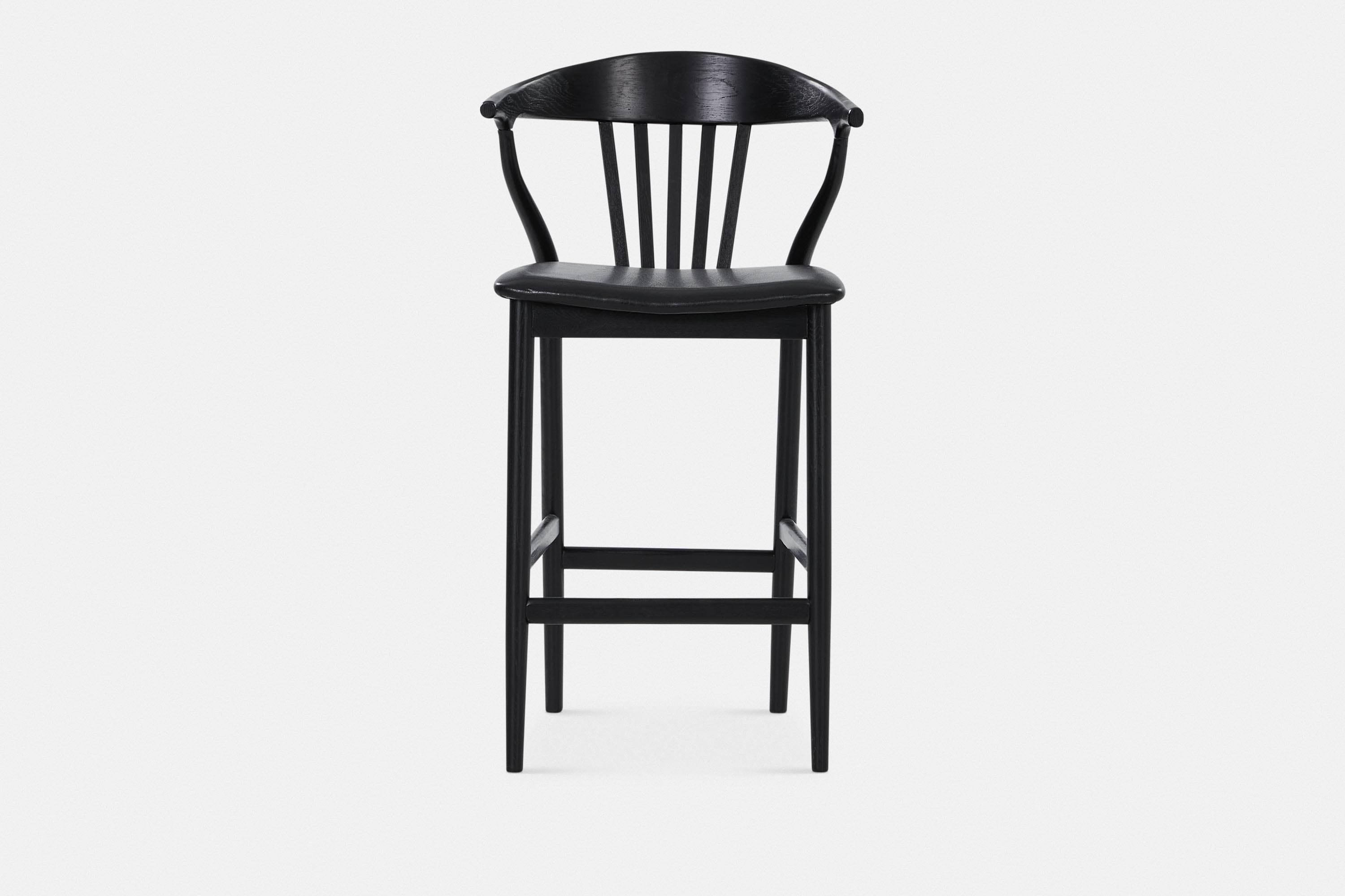 The Nordic stool combines the warmth of oak with a Scandinavian