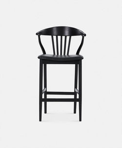 Nordic - Tabouret en chêne et tissu naturel