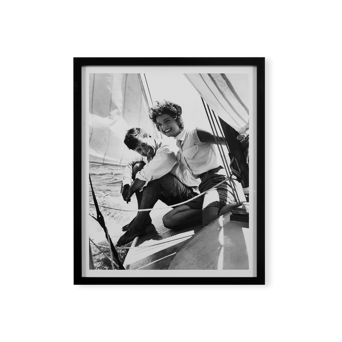 Jackie and Jack on a boat - Print