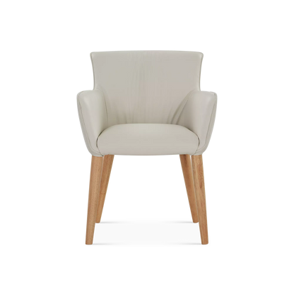 Dasara - Chaise en cuir et bois