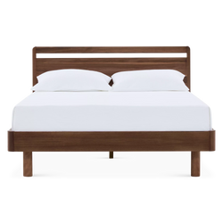 Vista - Lit en bois de noyer fumé par Mobican