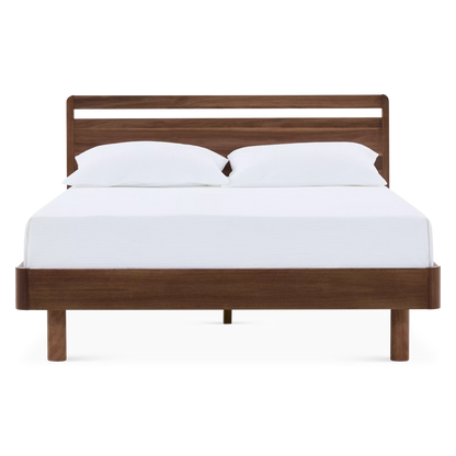 Vista - Lit en bois de noyer fumé par Mobican